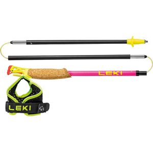 Wandelstok Leki Micro Vario TA Black Anthracite White Neon Red  110 130 Cm