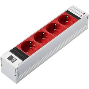 Rittal - PSM Insteekmodule - Stopcontactmodule - Rood - Metaal - 4-voudig