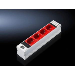 Rittal - PSM Insteekmodule - Stopcontactmodule - Rood - Metaal - 4-voudig