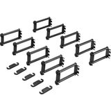 Rittal - 7111.214 - Kabelgeleiding - Zwart - 10 HE met 10 x 1 HE Enkele Geleiders