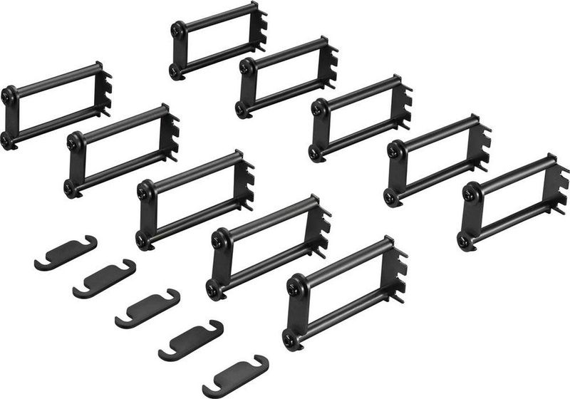 Rittal - 7111.214 - Kabelgeleiding - Zwart - 10 HE met 10 x 1 HE Enkele Geleiders