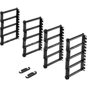 Rittal 48,3 cm (19 inch) kabelgeleiders 4 HE 4 stuks