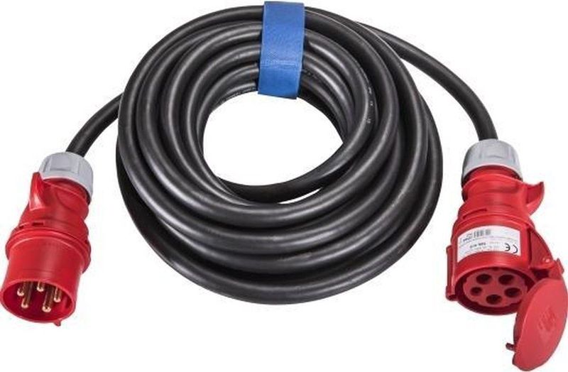 Verlengkabel - 5 x 2,5 mm² - Zware Rubber Leiding