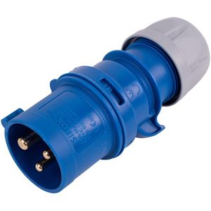 Stekker - CEE - Blauw - Kunststof - 16 Ampère - 3 Polen