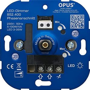 OPUS® Dimschakelaar met roterende faseafsnijding, vermogen 5-100 VA/LED 3-35 Watt