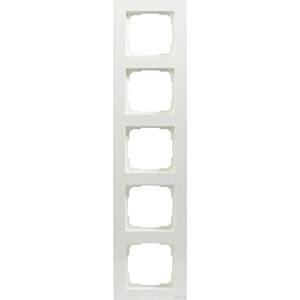 OPUS® 55 kubus afdekframe uitvoering 5-voudig, kleur polaire wit-zijdemat