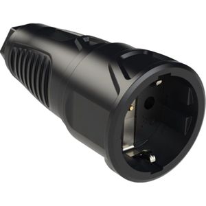 Schuko Stekker (v) - 250V - 16A - Zwart