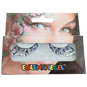 Eulenspiegel 000847 Kunstwimpers, Spider zilver, lang, 1 ml speciale wimperlijm, handleiding voor carnaval, themafeest