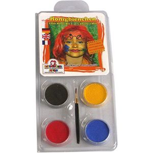 Eulenspiegel 204931 - make-up set honingbijtjes, voor ca. 40 maskers, make-up kleuren, carnaval, themafeest
