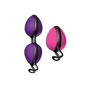 JOYDIVISION Joyballs Secret Set - Loveballs Single Roze & Duo Violet | Vaginale bollen voor bekkenbodem fitness | Compatibel met glijmiddelen op waterbasis en siliconen