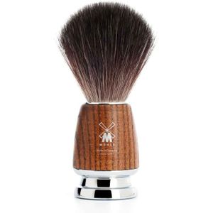MÜHLE RYTMO - Scheerkwast - Zwart - Gestoomd Essenhout - Zwarte Vezel
