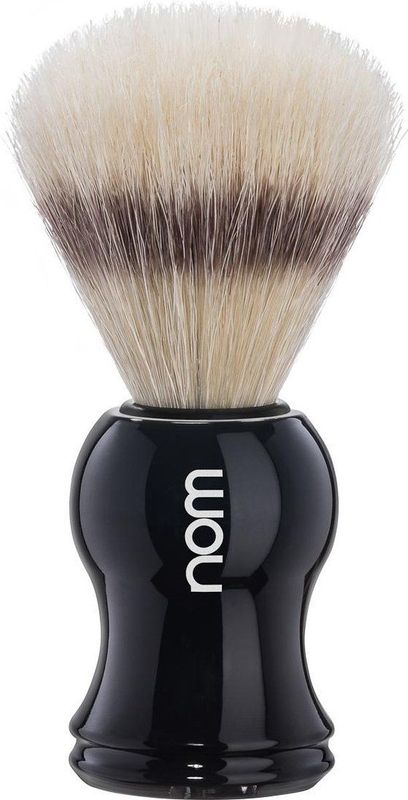 Zijden Scheerkwast NOM Gustav - Natuurzijde - Zwart Kunststof Frame