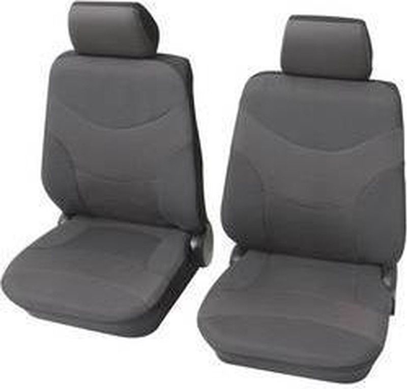 Vesuv - Autostoelhoezen - Antraciet - Dikke Stof - Set van 2 Zittingen en 2 Rugleuningen