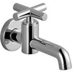 Dornbracht Tara. tapkraan sprong 140 mm, met kruisgreep, mat zwart