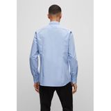 HUGO - Jenno - Overhemd - Lichtblauw - Katoen, Slim Fit, Lange Mouw