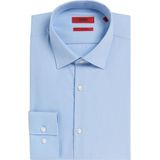 HUGO - Jenno - Overhemd - Lichtblauw - Katoen, Slim Fit, Lange Mouw