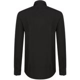 HUGO Kenno slim fit overhemd popeline zwart Strijkvriendelijk Boord