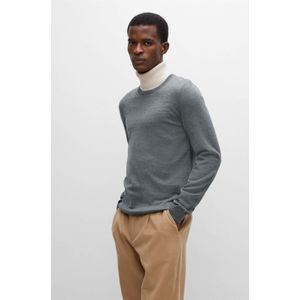 Boss - Leno P - Gebreide Trui - Blauw - 100% Scheerwol