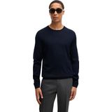 BOSS - Leno - Heren Trui - Donkerblauw - 100% Wol