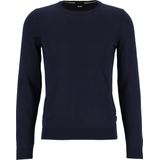 BOSS - Leno - Heren Trui - Donkerblauw - 100% Wol