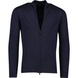 Hugo Boss - Blauwe Wollen Cardigan met Dubbele Rits voor Heren