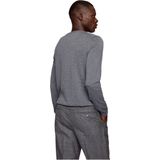 BOSS - Gebreide Trui - V-hals - Zwart - 100% Scheerwol