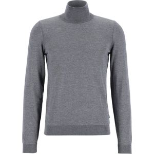 BOSS Musso - Heren Trui - Grijs - 100% Wol - Slim Fit