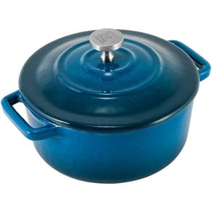 Braadpan - Petrol - Gietijzer - Met PronamelPlus Emaille Coating