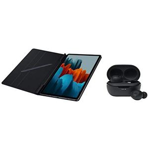 Home Office Set - Book Cover Samsung Tab S7 Black incl. JBL Headset Tune TWS 115
