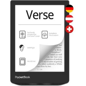 PocketBook E-book reader Verse (Duitse versie) 8 GB geheugen (uitbreidbaar) E-Ink Carta scherm 15,2 cm (6 inch) Mistgrijs