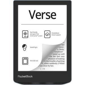 Pocketbook - Verse - Ereader - Lichtblauw - 8 GB Geheugen - 6 Inch E-Ink