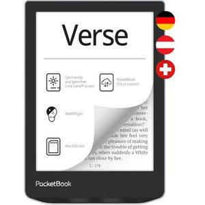 PocketBook Verse e-book reader (Duitse versie) 8 GB geheugen (uitbreidbaar) 15,2 cm (6 inch) E-Ink Carta display Helder blauw