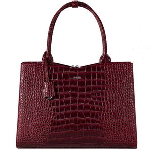 Socha Businessbag Croco 14-15.6 Crocodile Burgundy