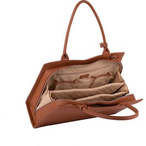 SOCHA Dames Laptoptas 14 inch Midi Cognac