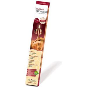 Biosun - Traditionele Oorkaarsen - 2 Stuks - Katoen - Bijenwas