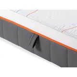 M line Slow Motion Xtra Fit matras met 7 zones, koudschuim en pocketveren, optimale ventilatie, wit, 90 x 200 cm