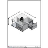 FMD Salontafel Verplaatsbaar 70x70x35,5 cm - Grijskleurig Glanzend Wit