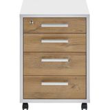 FMD-Ladekast-verrijdbaar-48x49,5x65,5-cm-wit-en-eikenkleurig