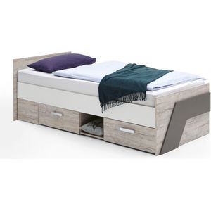 CaliCosy - Bed met Opbergruimte - Gelamineerde Spaanplaat - 90x200