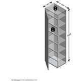 FMD Multifunctionele kast Inca 1 Garderobekast, archiefkast, breedte 50 cm, hoogte 184 cm