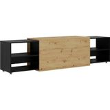 FMD TV-Meubel 194,5x39,9x49,2 cm Artisan Eiken/Zwart