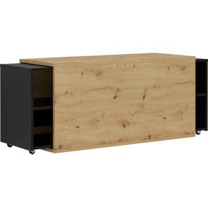 FMD TV-Schrank 194,5x39,9x49,2 cm Artisan-Eiche und Schwarz