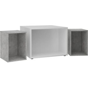 FMD-Salontafel-met-2-Bijzettafels-67,5x67,5x50-cm-wit-en-betonkleurig