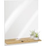FMD Wandspiegel met Schap 54,5x13,5x67,5 cm Artisan Eiken