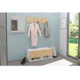 FMD Wandspiegel met Schap 54,5x13,5x67,5 cm Artisan Eiken