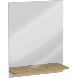 FMD Wandspiegel met Schap 54,5x13,5x67,5 cm Artisan Eiken