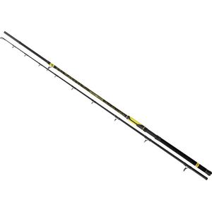 Black Cat Premium Welshengel Perfect Passion XH-S hengel, veelzijdig inzetbaar met IM6 Blank Wels vissen walvis hengel in 5 lengtes, zwart-geel, 2,40 m