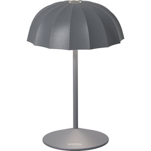 Sompex Tafellamp Ombrellino | Led | Antraciet/Grijs - indoor / outdoor / voor binnen en buiten met oplaadstation USB voor draadloos opladen - 2700-3000k - kleur in warm of koel wit instelbaar - Design acculamp