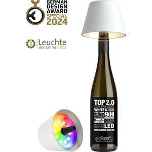 Sompex Flessenlamp "" TOP "" met houdbare kurk| Led| Wit - oplaadbaar - indoor - outdoor -  acculamp
