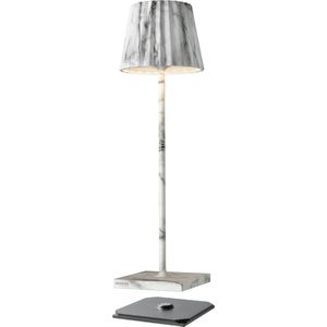 Sompex tafellamp TROLL 2.0 | Buitenlamp | wit/zwart gemarmerd